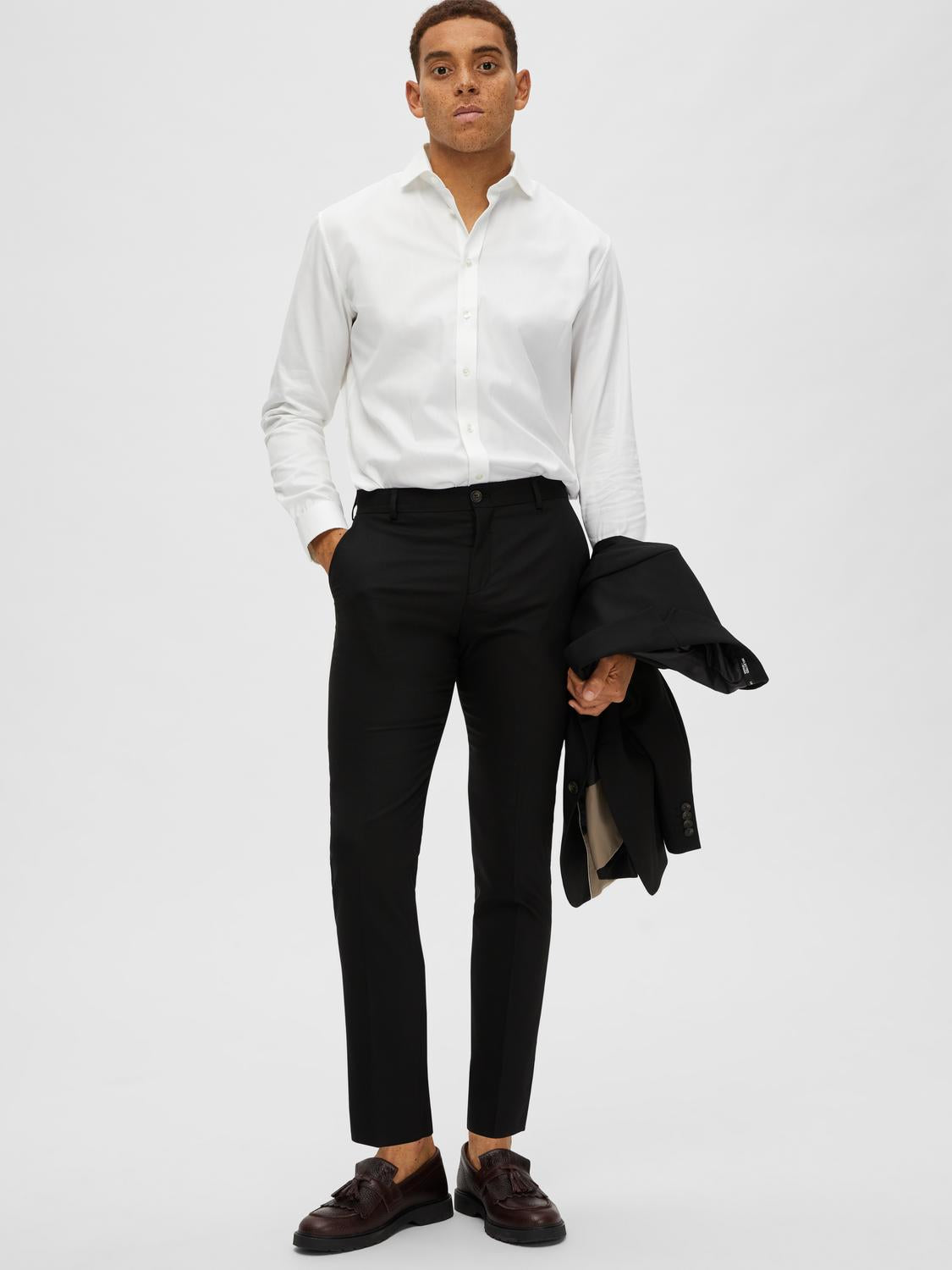 SLHSLIM-NEIL Tailored Trousers - Black